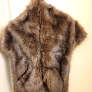Faux fox fur shawl